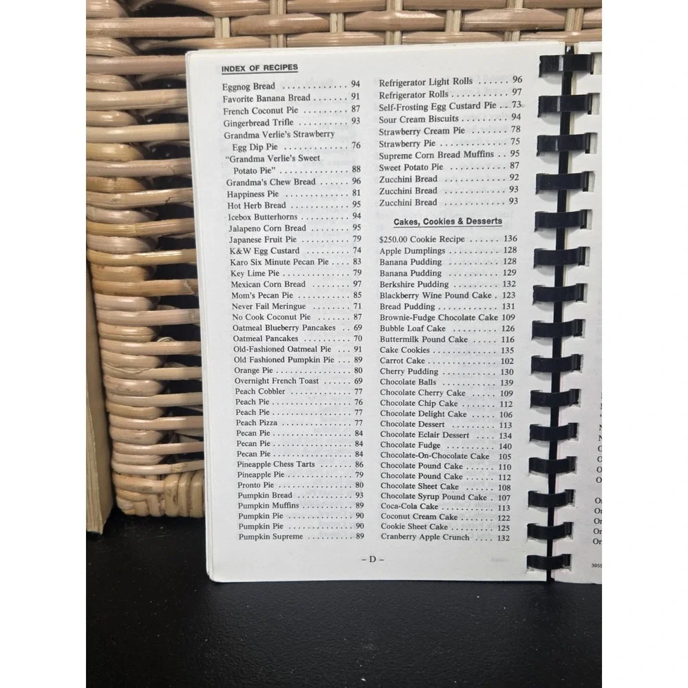 Poplar Springs Church Of Christ Cookbook King, North Carolina 1995 Recipe Book